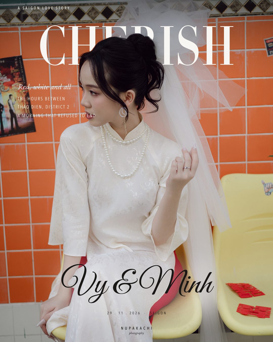 Bìa Cherish của Vy và Minh