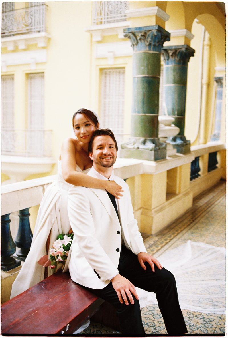 Pre-wedding at the Ho Chi Minh City Museum of Fine Arts on 35mm film (frame 11 of 12)