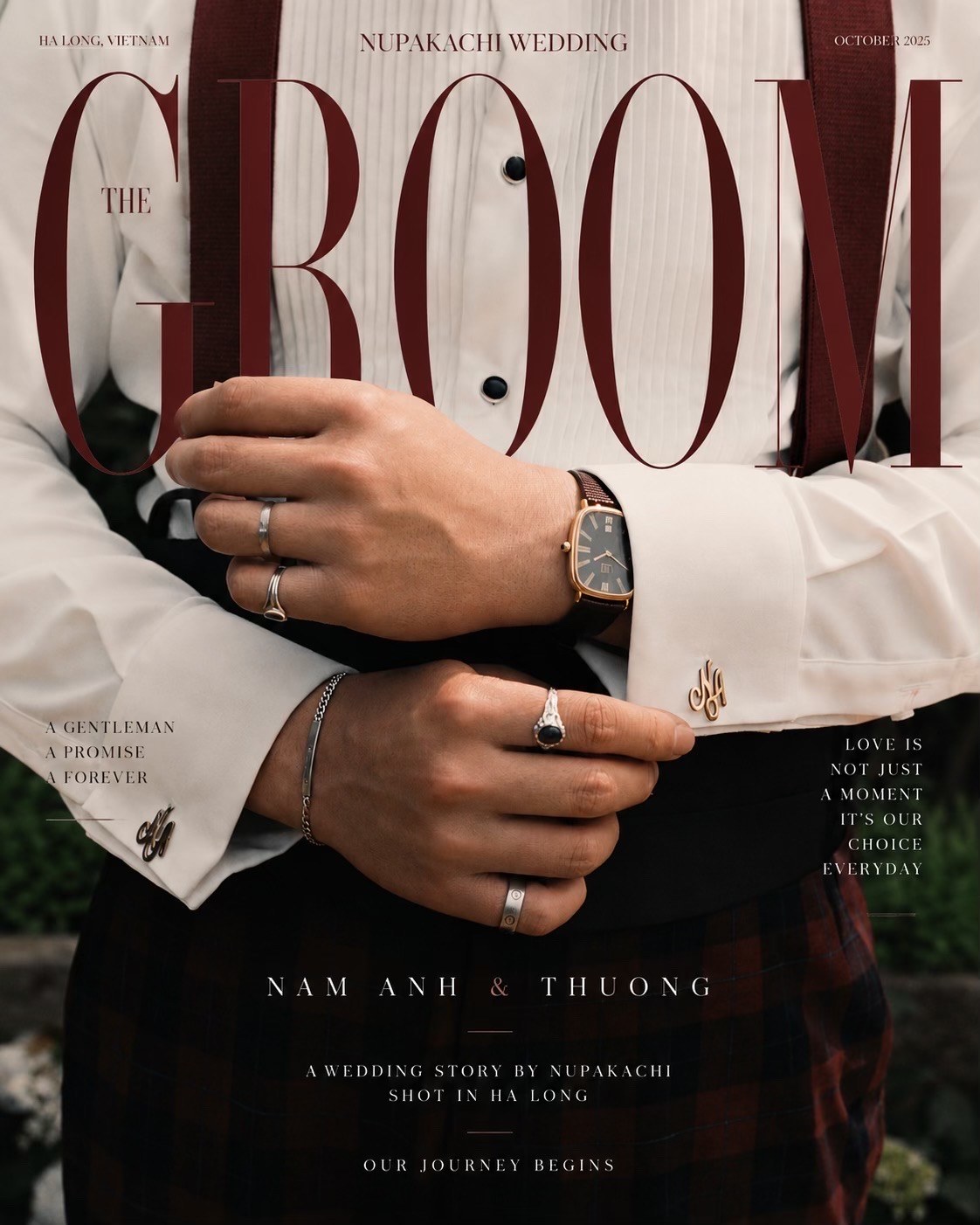 Bìa The Groom thiết kế riêng từ ảnh cưới Hạ Long của Nupakachi