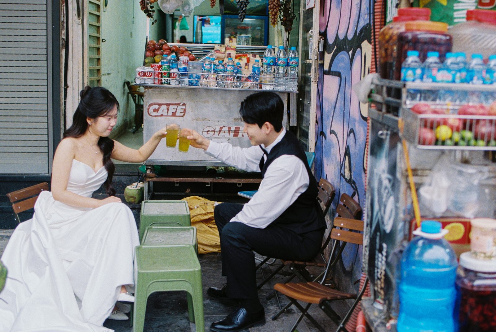 The same café on 35mm film, Kodak Portra 400