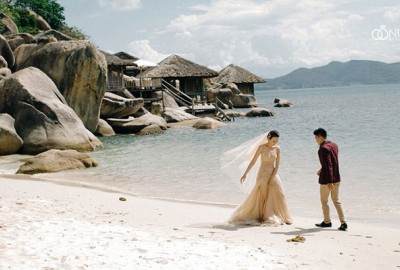 Góc chụp ảnh cưới ở Resort Ngọc Sương đẹp như mơ