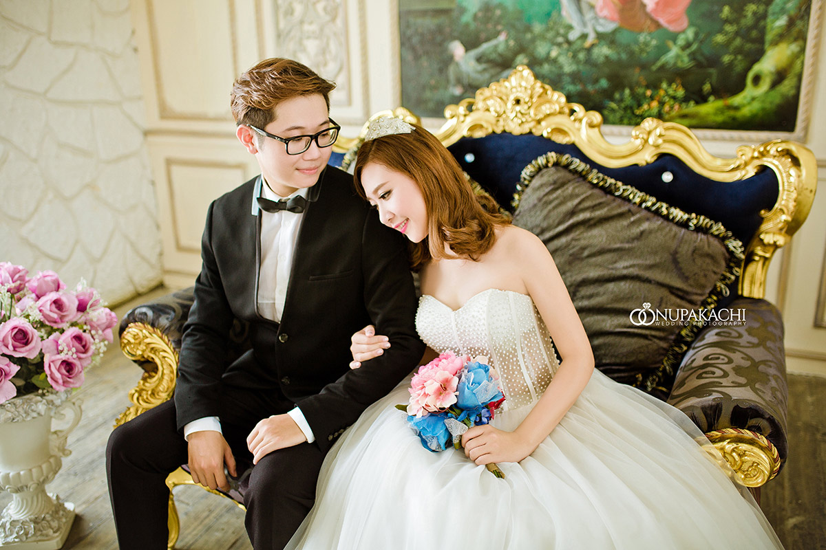 Chụp ảnh cưới prewedding Trung Linh Hà Nội tại phim trường